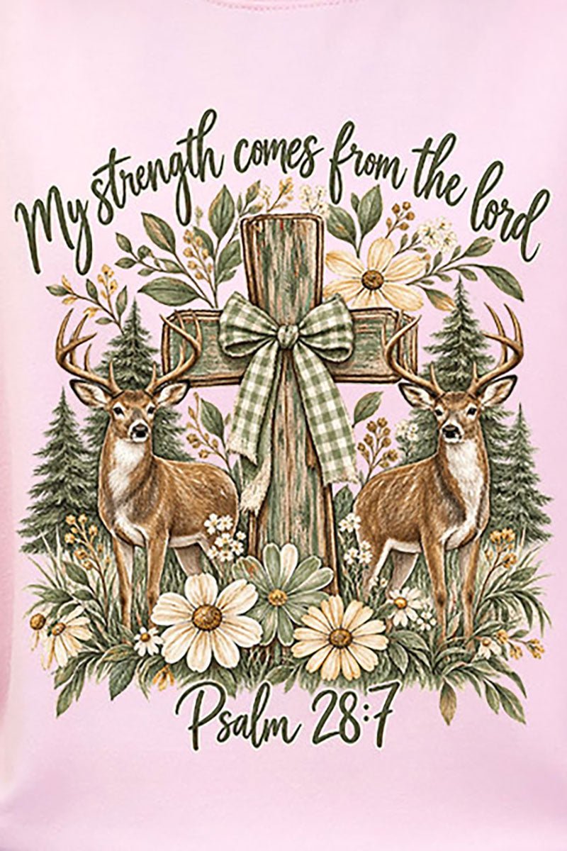 My Strength Woodland Deer Heavy Blend Crew Sweatshirt - Wholesale Accessory Market