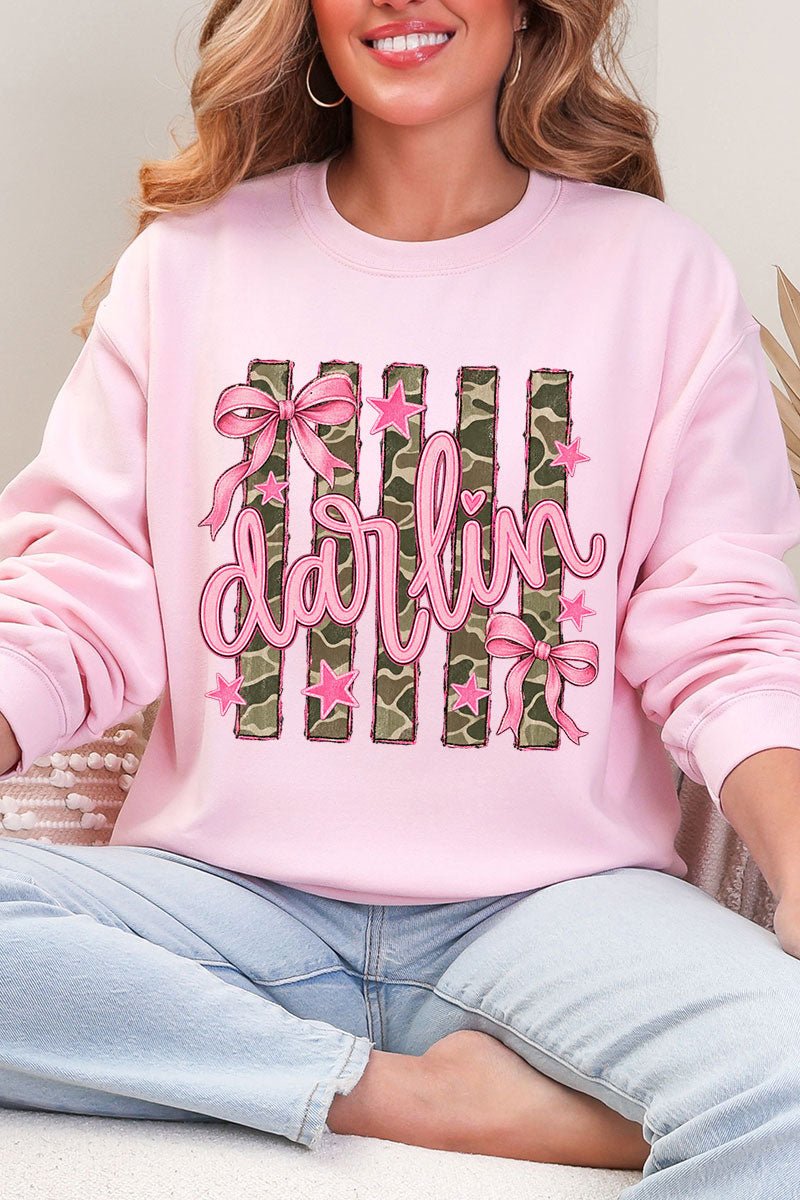 Pink Southern Darlin Heavy Blend Crew Sweatshirt - Wholesale Accessory Market