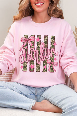 Pink Southern Darlin Heavy Blend Crew Sweatshirt - Wholesale Accessory Market