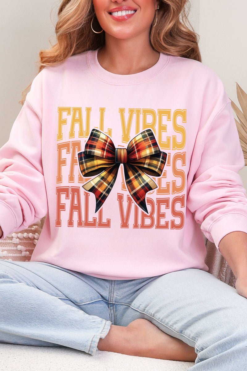 Plaid & Pretty Fall Vibes Heavy Blend Crew Sweatshirt - Wholesale Accessory Market