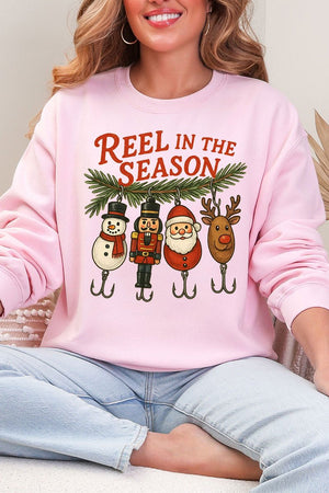 Reel In The Season Heavy Blend Crew Sweatshirt - Wholesale Accessory Market