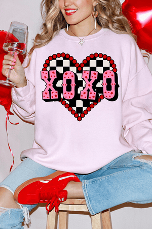 Rockabilly XOXO Heavy Blend Crew Sweatshirt - Wholesale Accessory Market