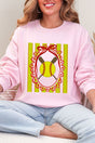Softball Stripes Heavy Blend Crew Sweatshirt - Wholesale Accessory Market