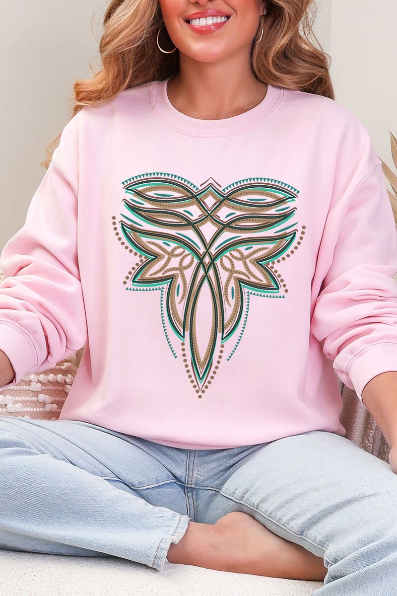 Tan Boot Stitch Heavy Blend Crew Sweatshirt - Wholesale Accessory Market
