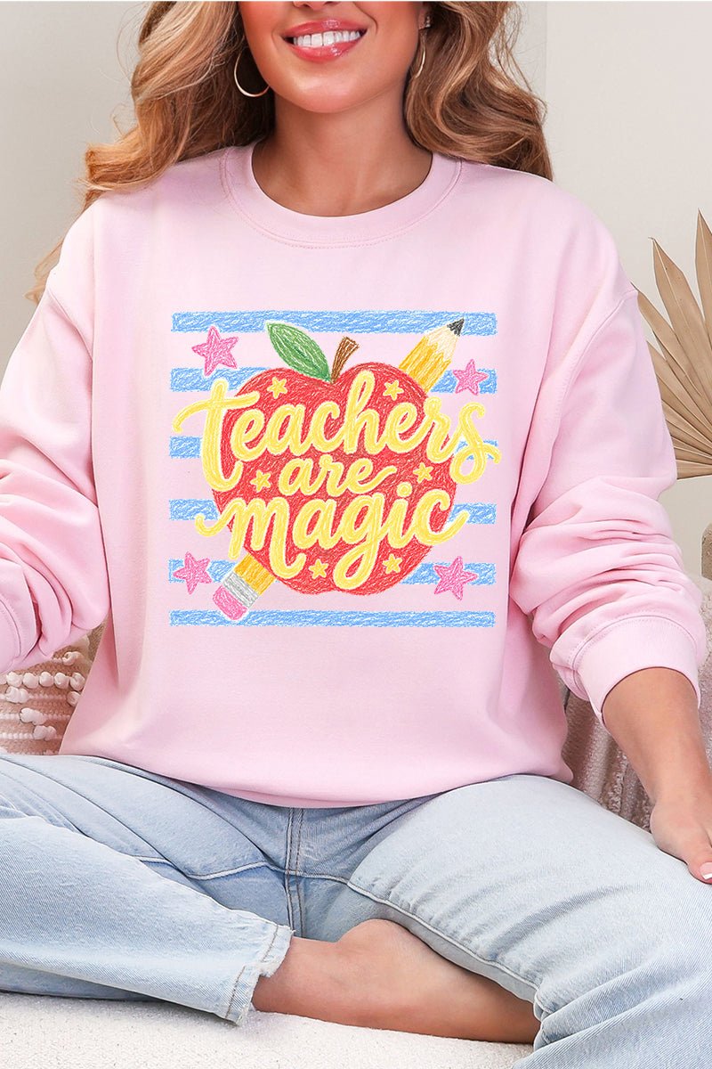 Teachers Are Magic Sketch Heavy Blend Crew Sweatshirt - Wholesale Accessory Market
