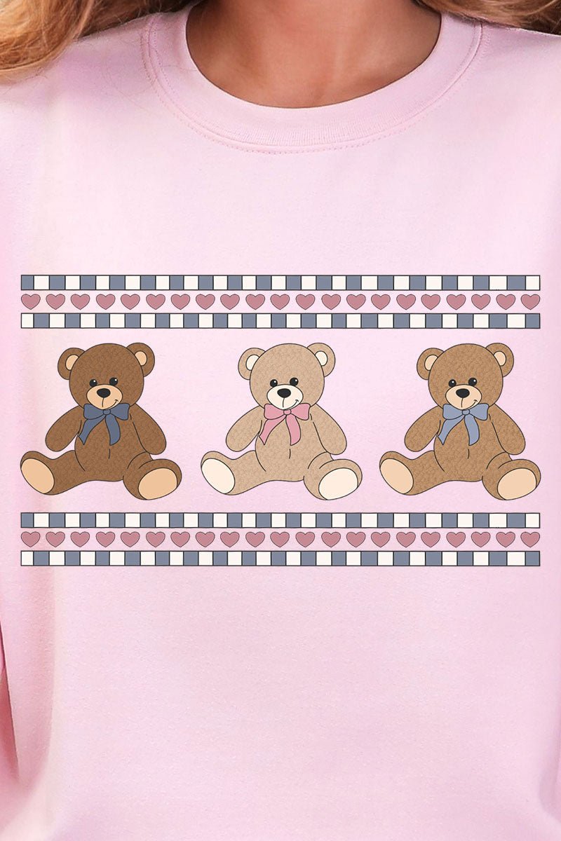 Tiny Teddy Trio Heavy - weight Crew Sweatshirt - Wholesale Accessory Market