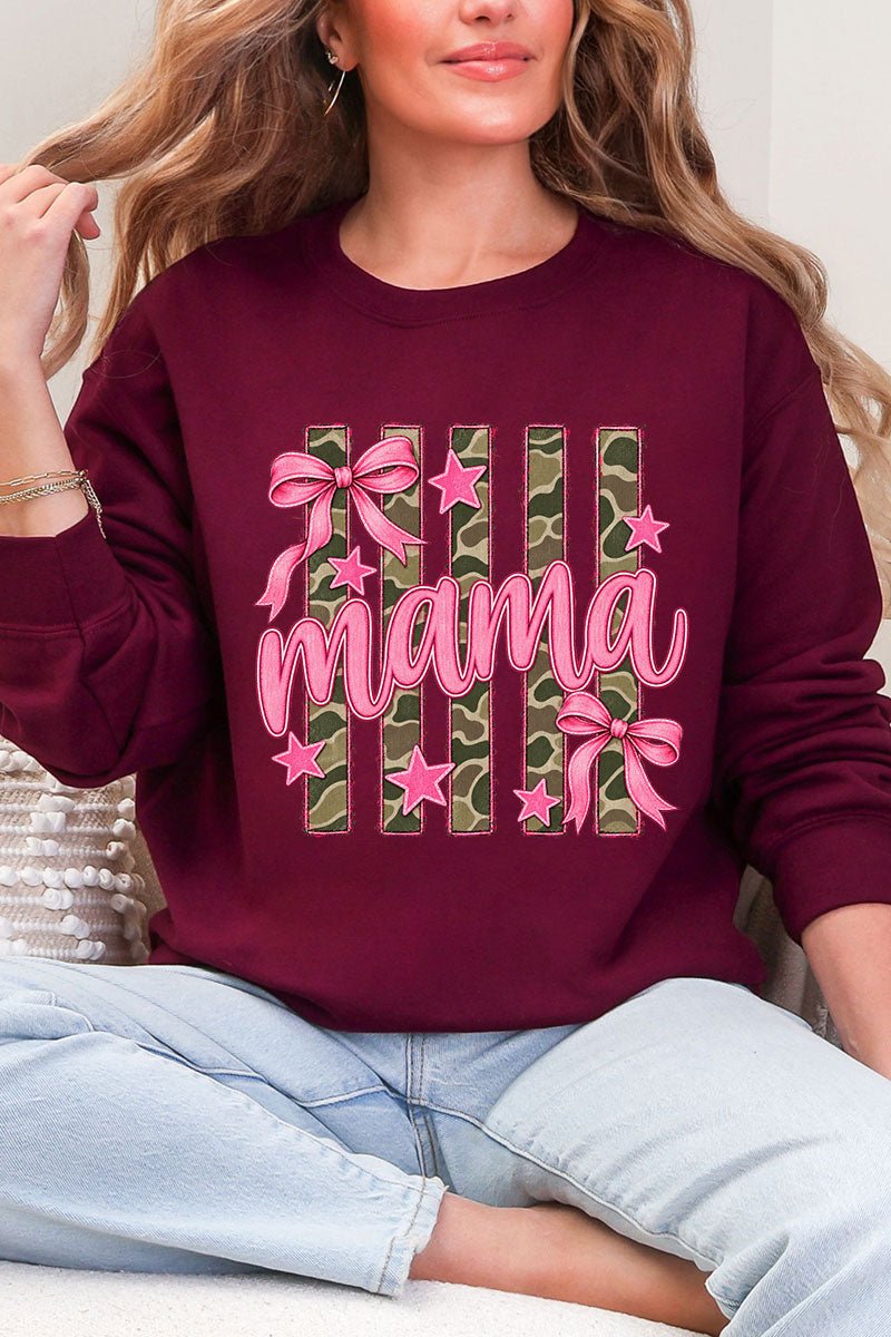 Camo Cutie Mama Heavy Blend Crew Sweatshirt - Wholesale Accessory Market