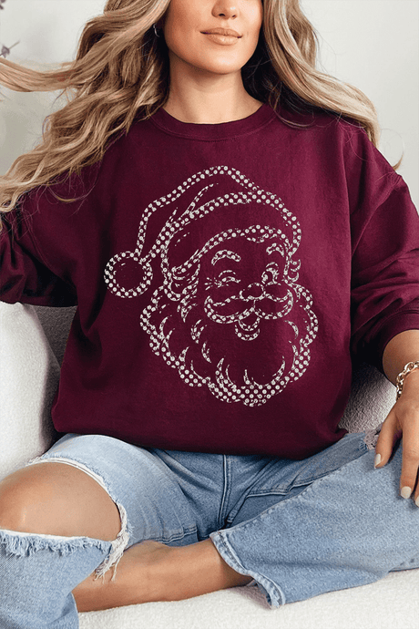 Classic Christmas Santa Heavy Blend Crew Sweatshirt - Wholesale Accessory Market