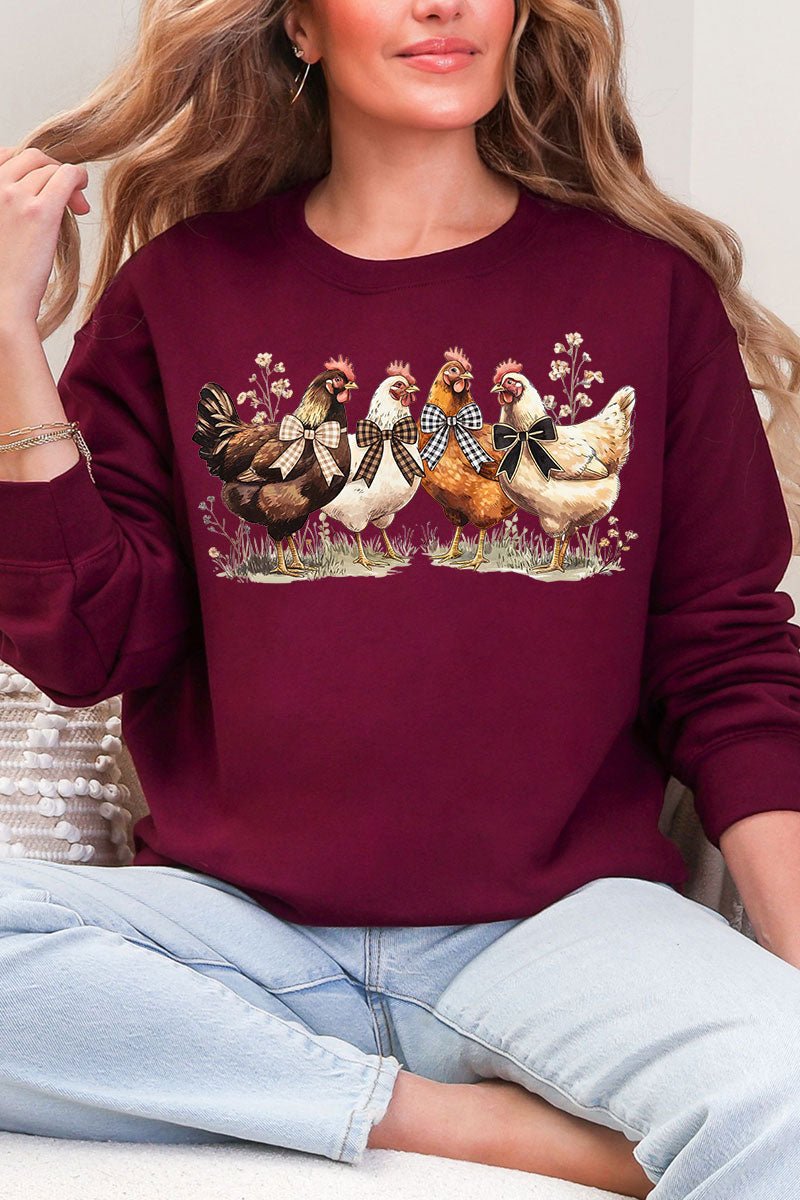 Coquette Chickens Heavy Blend Crew Sweatshirt - Wholesale Accessory Market