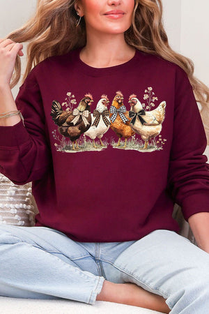 Coquette Chickens Heavy Blend Crew Sweatshirt - Wholesale Accessory Market