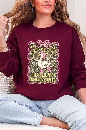 Dilly Dallying Camo Goose Heavy Blend Crew Sweatshirt - Wholesale Accessory Market