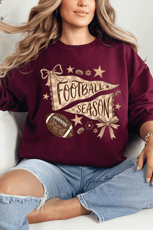 Football Season Doodle Heavy Blend Crew Sweatshirt - Wholesale Accessory Market