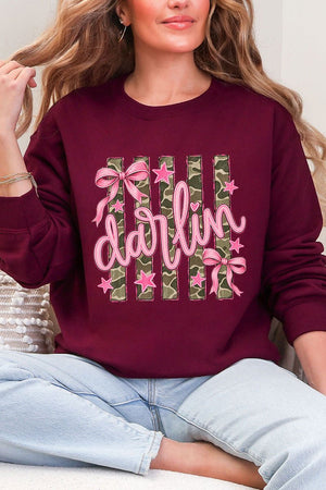Pink Southern Darlin Heavy Blend Crew Sweatshirt - Wholesale Accessory Market