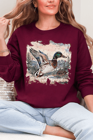 Side Bows Mallard Mountins Heavy - weight Crew Sweatshirt - Wholesale Accessory Market