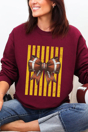 Yellow Gold Varsity Bow Heavy Blend Crew Sweatshirt - Wholesale Accessory Market