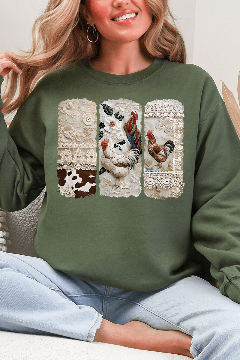 Chic 'n Lace Heavy Blend Crew Sweatshirt - Wholesale Accessory Market