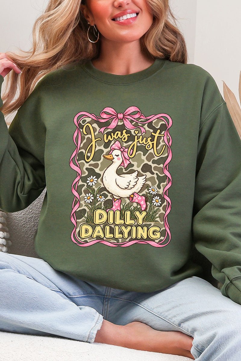 Dilly Dallying Camo Goose Heavy Blend Crew Sweatshirt - Wholesale Accessory Market