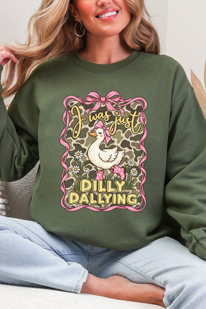 Dilly Dallying Camo Goose Heavy Blend Crew Sweatshirt - Wholesale Accessory Market