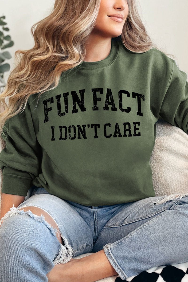 Distressed Fun Fact Heavy Blend Crew Sweatshirt - Wholesale Accessory Market