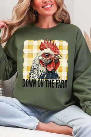 Down On The Farm Chicken Heavy Blend Crew Sweatshirt - Wholesale Accessory Market