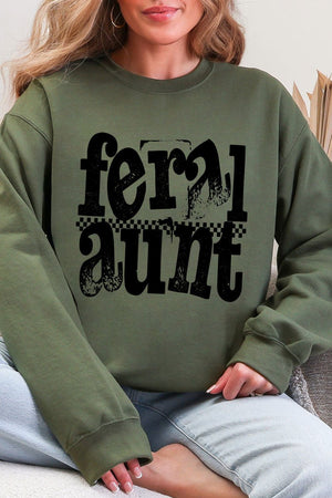 Feral Aunt Heavy Blend Crew Sweatshirt - Wholesale Accessory Market