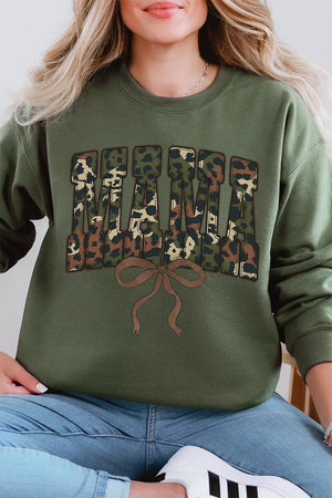 Hunting Mama Ribbon Heavy Blend Crew Sweatshirt - Wholesale Accessory Market