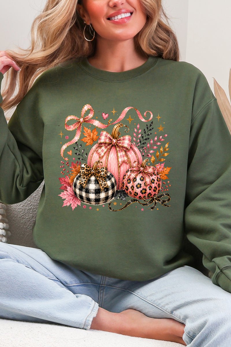 Pretty In Pumpkin Heavy Blend Crew Sweatshirt - Wholesale Accessory Market