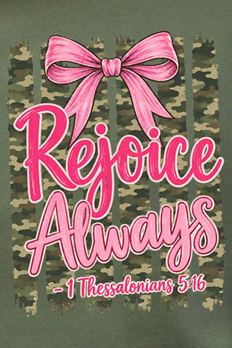 Rejoice Always Girly Camo Heavy Blend Crew Sweatshirt - Wholesale Accessory Market