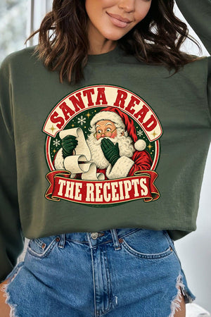 Santa Read The Receipts Heavy Blend Crew Sweatshirt - Wholesale Accessory Market