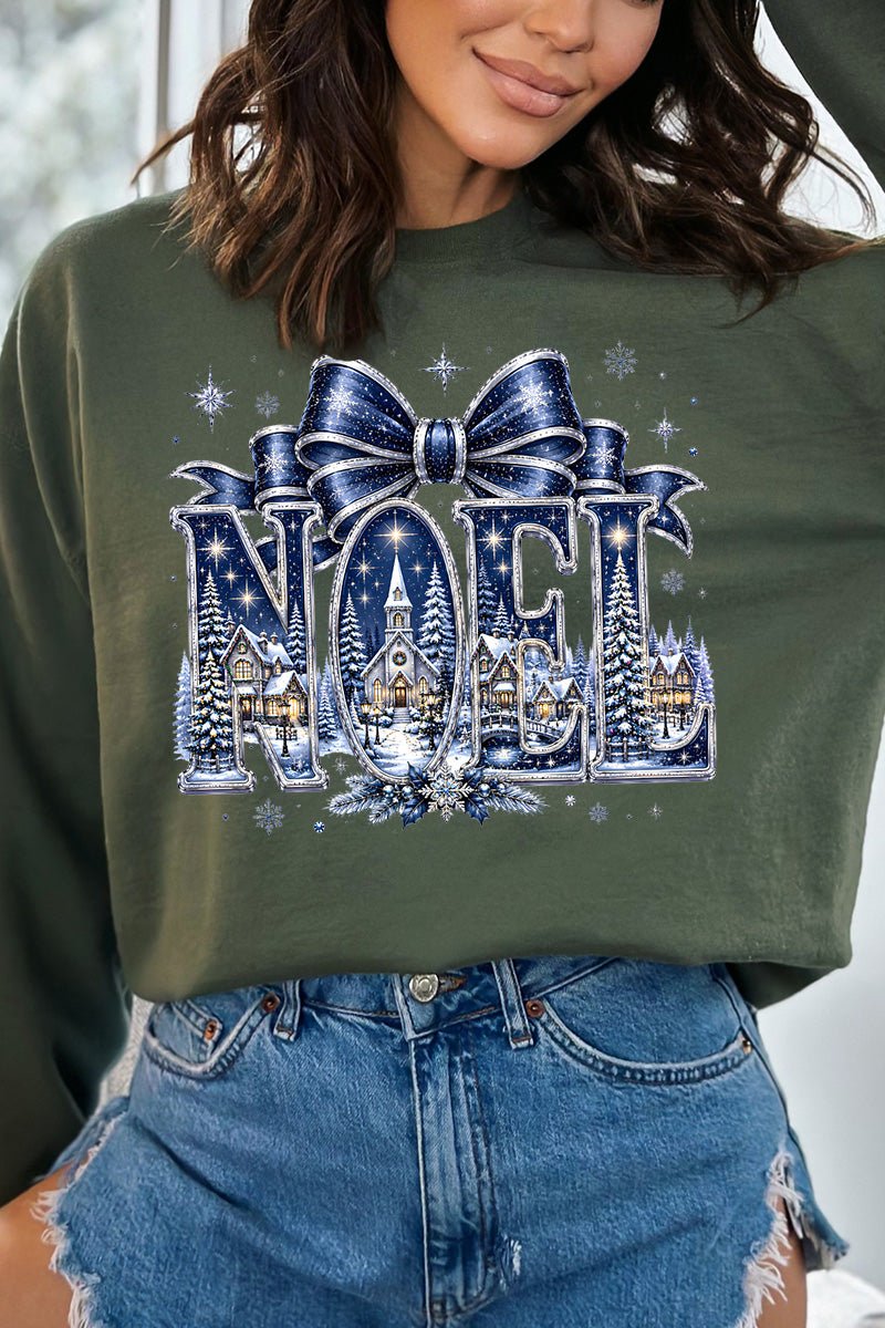 Starlit Noel Village Heavy Blend Crew Sweatshirt - Wholesale Accessory Market