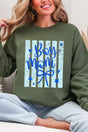 Striped Stars Boy Mom Heavy Blend Crew Sweatshirt - Wholesale Accessory Market