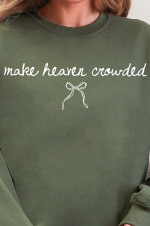 White Make Heaven Crowded Coquette Heavy Blend Crew Sweatshirt - Wholesale Accessory Market