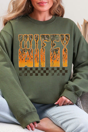 Wildfire Wifey Heavy Blend Crew Sweatshirt - Wholesale Accessory Market