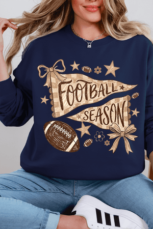 Football Season Doodle Heavy Blend Crew Sweatshirt - Wholesale Accessory Market