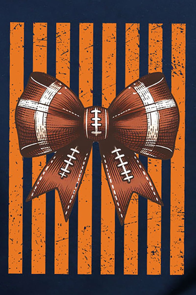 Orange Varsity Bow Heavy Blend Crew Sweatshirt - Wholesale Accessory Market