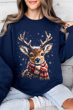 Snow Kissed Reindeer Heavy Blend Crew Sweatshirt - Wholesale Accessory Market