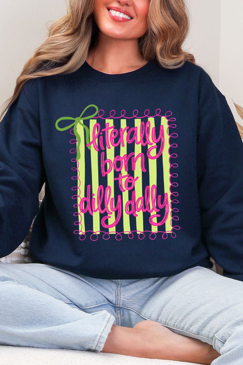 Swirls & Stripes Dilly Dally Heavy Blend Crew Sweatshirt - Wholesale Accessory Market