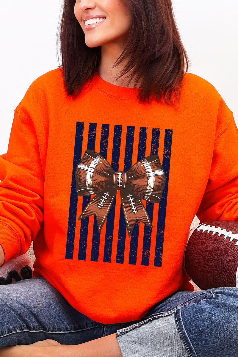 Navy Varsity Bow Heavy Blend Crew Sweatshirt - Wholesale Accessory Market