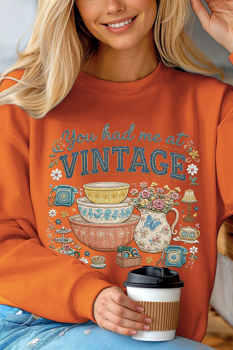 Vintage Threaded Treasures Heavy Blend Crew Sweatshirt - Wholesale Accessory Market