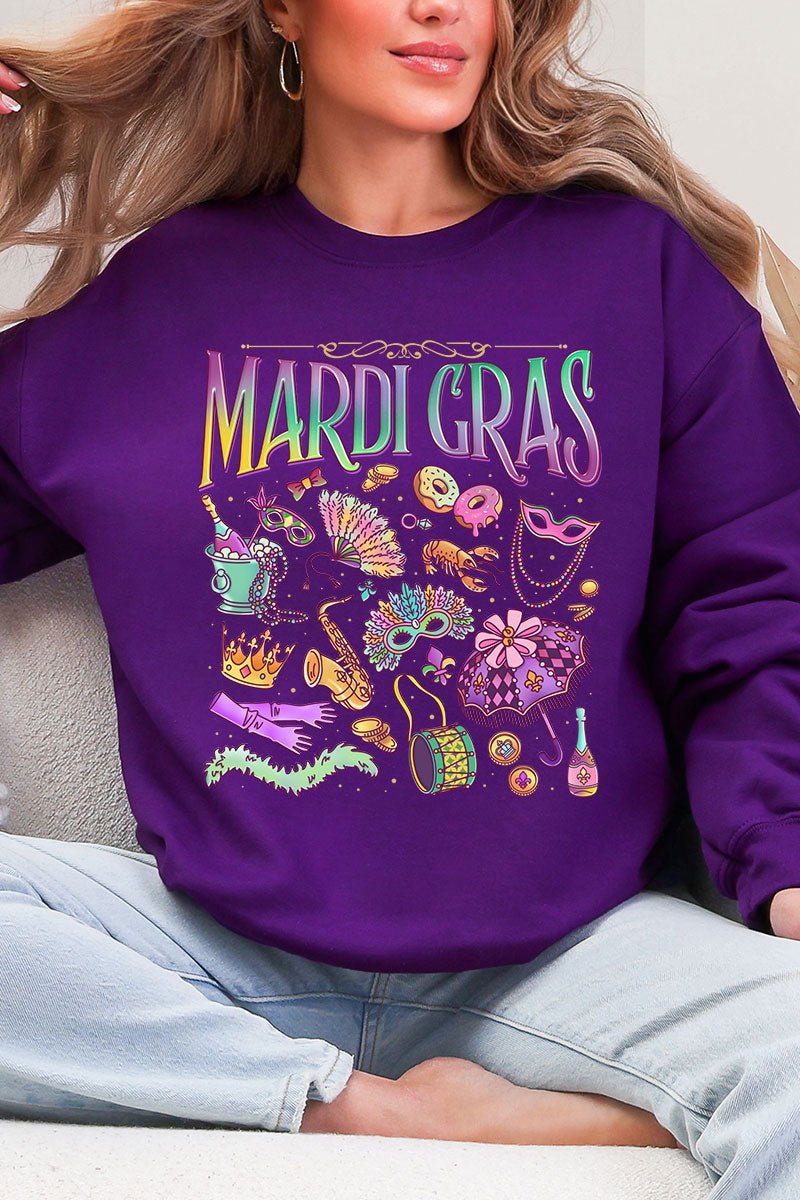 Beads, Bows, and Bourbon St Heavy Blend Crew Sweatshirt - Wholesale Accessory Market