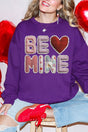 Be Mine Faux Yarn Heavy Blend Crew Sweatshirt - Wholesale Accessory Market