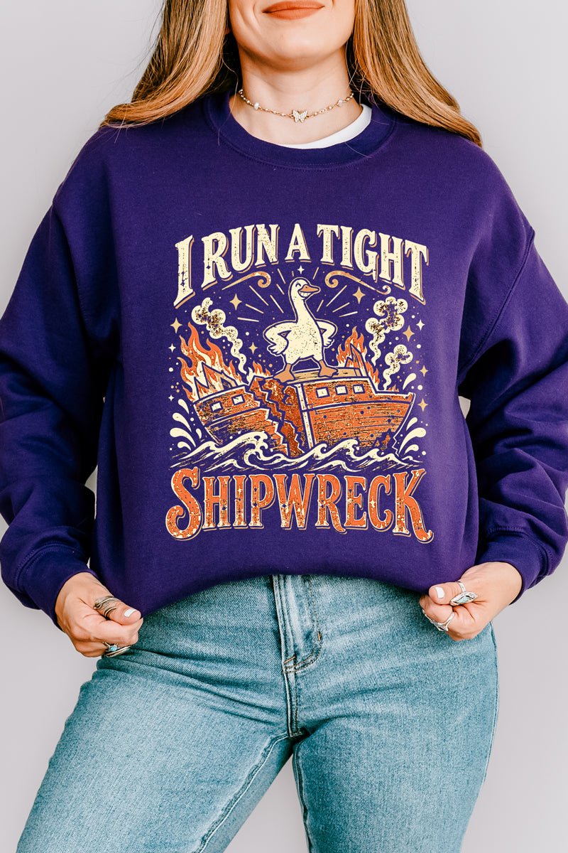 Tight Shipwreck Goose Heavy Blend Crew Sweatshirt - Wholesale Accessory Market