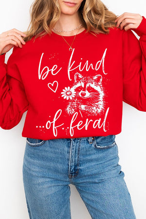 Be Kind Of Feral Raccoon Heavy Blend Crew Sweatshirt - Wholesale Accessory Market
