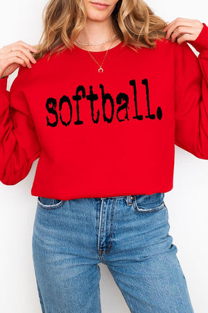 Distressed Softball. Heavy Blend Crew Sweatshirt - Wholesale Accessory Market
