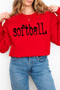 Distressed Softball. Heavy Blend Crew Sweatshirt - Wholesale Accessory Market
