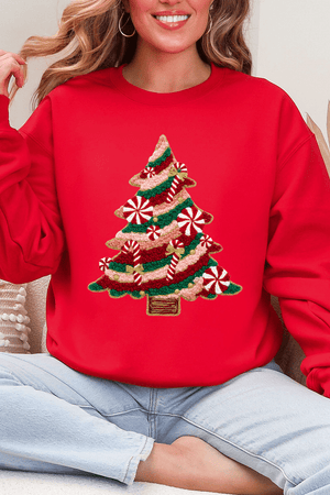 Faux Yarn Candy Cane Wishes Heavy Blend Crew Sweatshirt - Wholesale Accessory Market