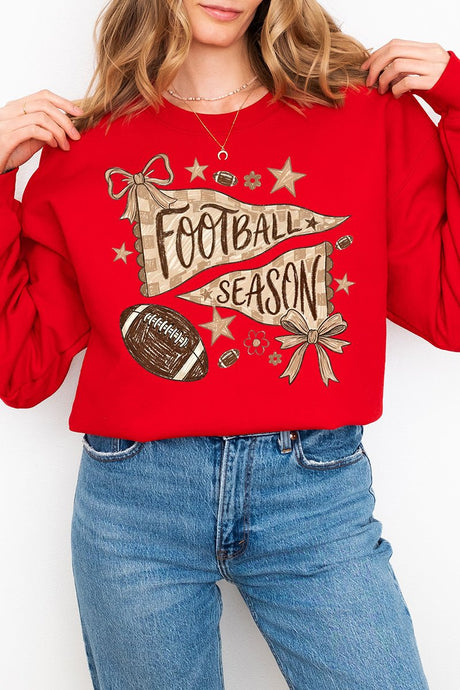 Football Season Doodle Heavy Blend Crew Sweatshirt - Wholesale Accessory Market