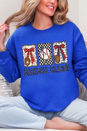 Baseball Season Ribbon Heavy Blend Crew Sweatshirt - Wholesale Accessory Market
