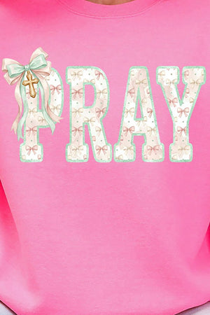 Coquette Cross Pray Heavy Blend Crew Sweatshirt - Wholesale Accessory Market