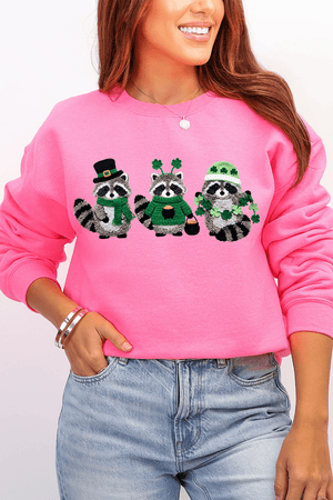 Faux Yarn Clover Crew Heavy Blend Crew Sweatshirt - Wholesale Accessory Market